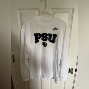 Nike Penn State Nittany Lions White Long Sleeve Tee Campus Men/Boys Sz Small NWT